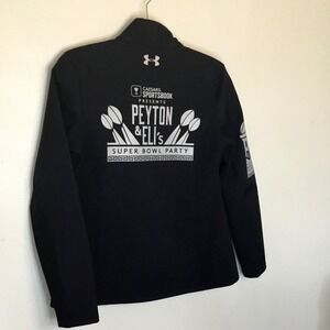 LIMITED EDITION Peyton & Eli Manning Super Bowl Party Jacket Small Black ZiP